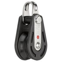 Blok fiber 1-sk. m/bøjle & kuglelejer