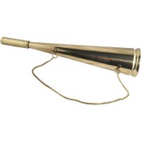 Tågehorn messing med kæde