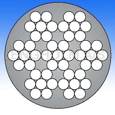 Wire galvaniseret 7x7 PVC-forhudet hvid