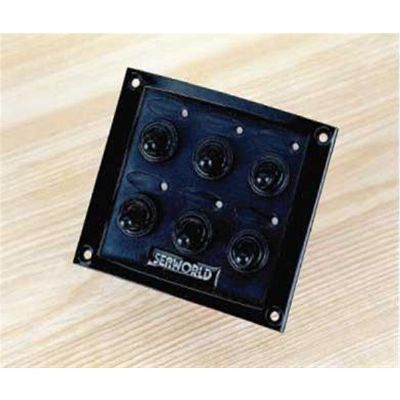 El-panel med 6 kontakter