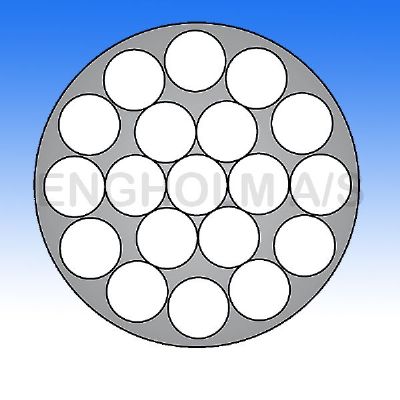 Wire galvaniseret 1x19 nylon-forhudet hvid